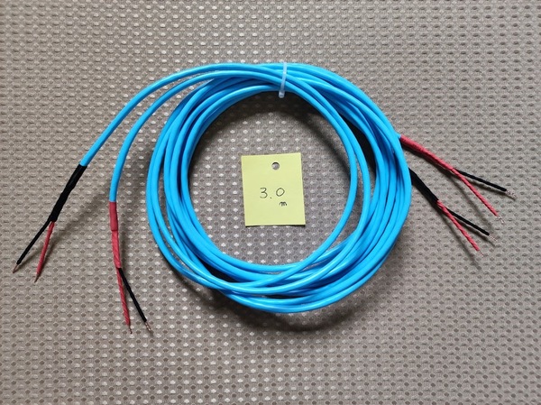 LANケーブルで自作スピーカーケーブル 3.0m×2