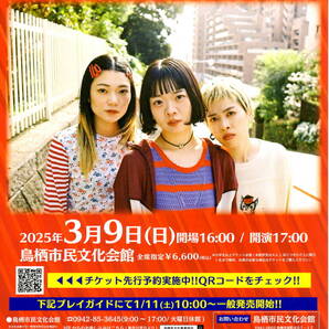 送料無料 10枚 SHISHAMO ワンマンツアー2025春 ライブ告知ちらし 鳥栖市民文化会館 A4版サイズ