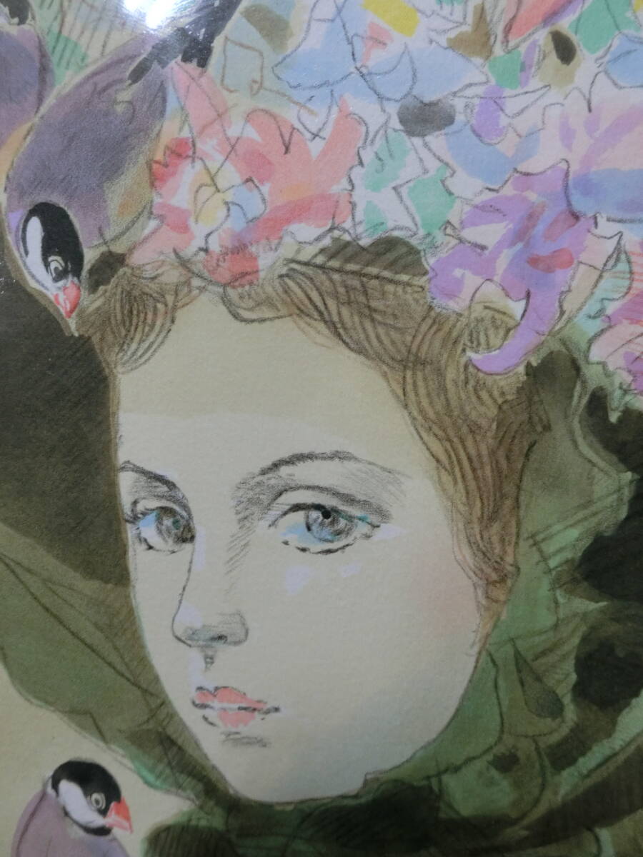 ■得々■真作/吉田冨士夫 Fujio Yoshida「花帽子の少女」/ED119/250/直筆サイン 額装/ / // ■得々■真作/吉田冨士夫 Fujio Yoshida「花帽子の少女」/ED119/250/直筆サイン 額装/ / //