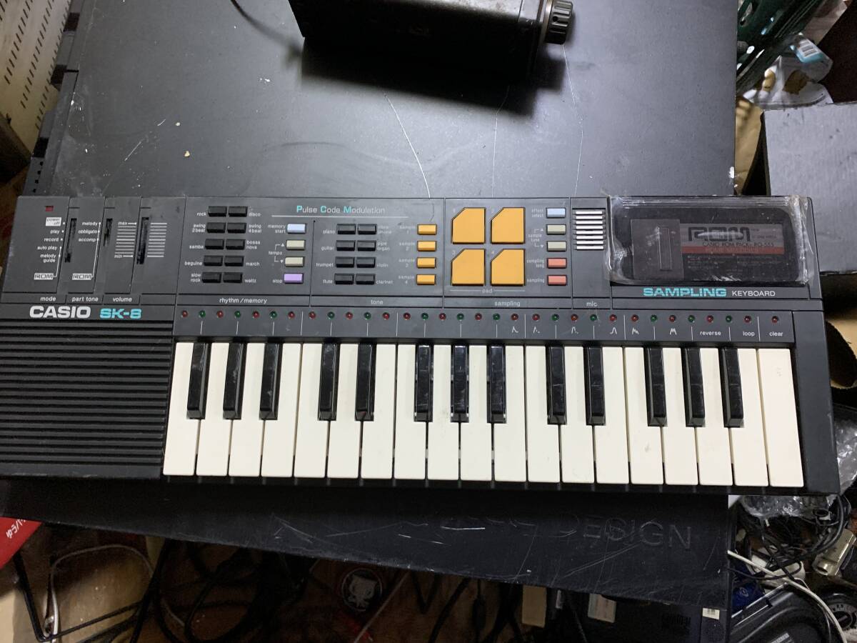 CASIO／カシオ SK-8 サンプリングキーボード＋ROM RO-555付きで