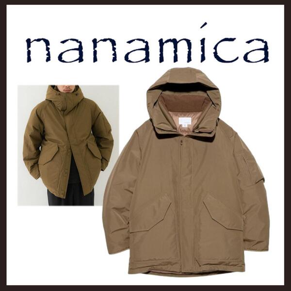 ○★新品 未使用 nanamica ゴアテックス ダウンコート 定番ミドルコート ブラウン M(ナナミカ)○●