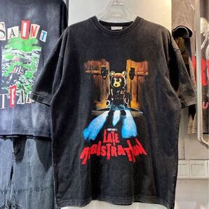 カニエ ウェスト kanye west tee Tシャツ ベア late 半袖Tシャツ ブラック