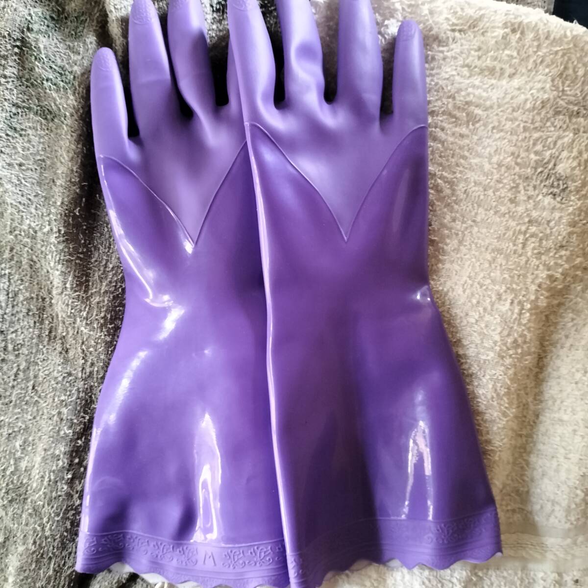 稀少 新品 ビルパール・ゴールド 高級ゴム手袋 2組 昭和レトロ