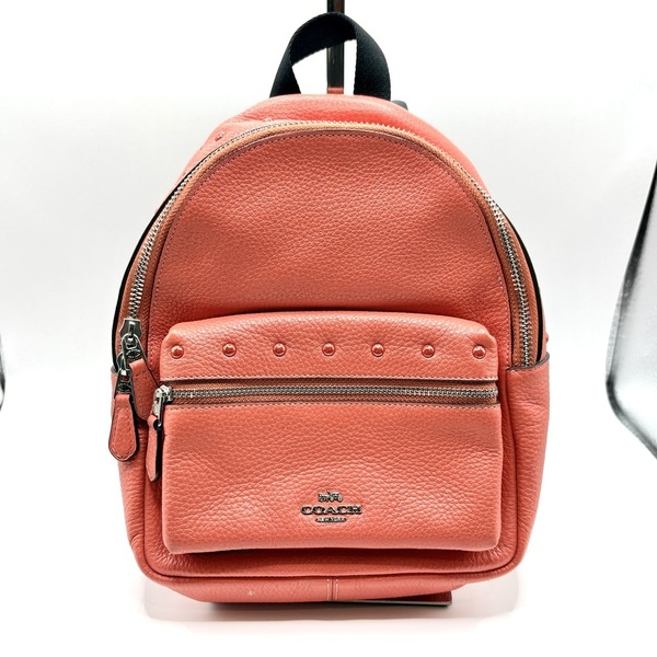 COACH コーチ レザー リュック ピンク F45070