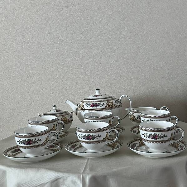 WEDGWOOD ウェッジウッド ティーセット 6客セット コロンビアエナメル 廃盤品