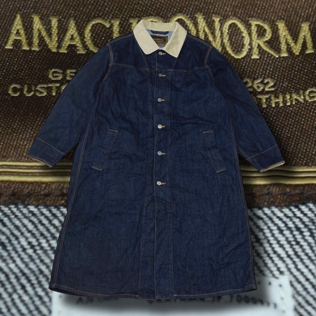 ANACHRONORM デニムコート コーデュロイ切り替え インディゴ 01
