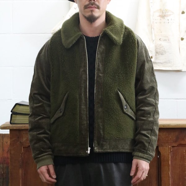 オールドジョー タグ付 22AW ジャケット フリース ボア 総柄 黒