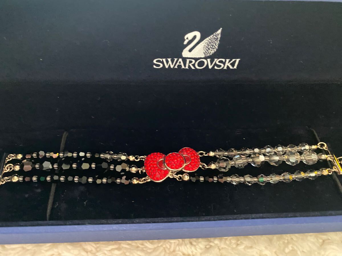 レアSwarovski キティ ブレスレット Hello Kitty ブレスレット リボン クリスタル