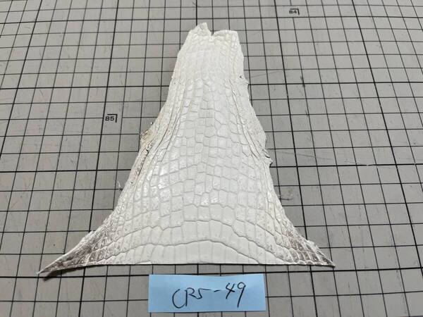 CR5-49★エルメスボッテガ使用同じタンナー最高級本ヒマラヤ希少部位マット自然仕上げ最高級ポロサスクロコダイル★レザークラフトはぎれ