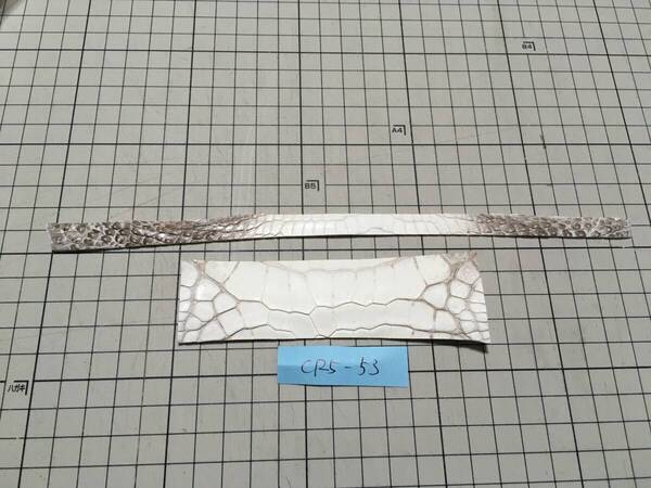 CR5-53★エルメスボッテガ使用同じタンナー最高級本ヒマラヤ希少部位マット自然仕上げ最高級ポロサスクロコダイル★レザークラフトはぎれ