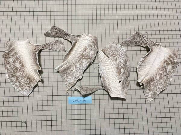 CR5-56★エルメスボッテガ使用同じタンナー最高級本ヒマラヤ希少部位マット自然仕上げ最高級ポロサスクロコダイル★レザークラフトはぎれ