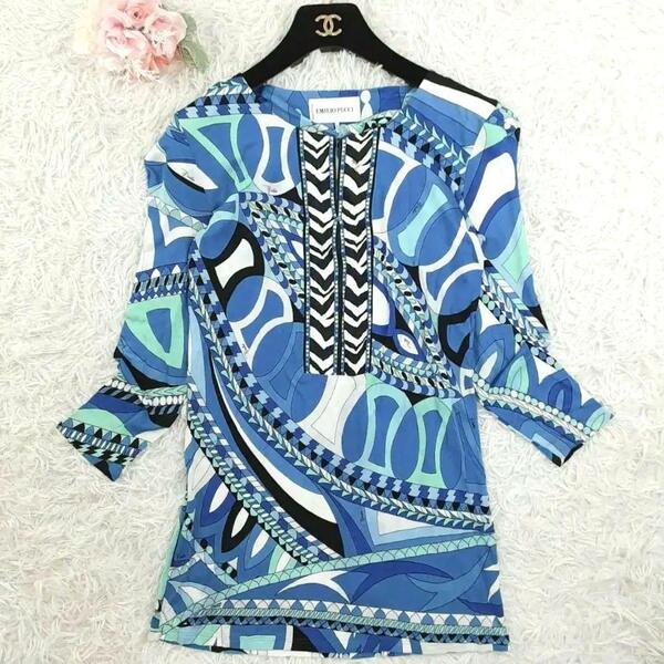 希少◎EMILIO PUCCI エミリオプッチ ブラウス チュニック 伊製 美品