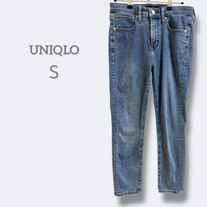 44a2170ユニクロ【S】スキニーデニムパンツ ストレート コットン 定番