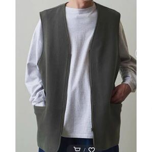 美品 22AW Steven Alan フリースベスト W/N SLD FLEECE VEST Lサイズ グレー系 Excellent 22AW W/N SLD Fleece Vest Size L Gray