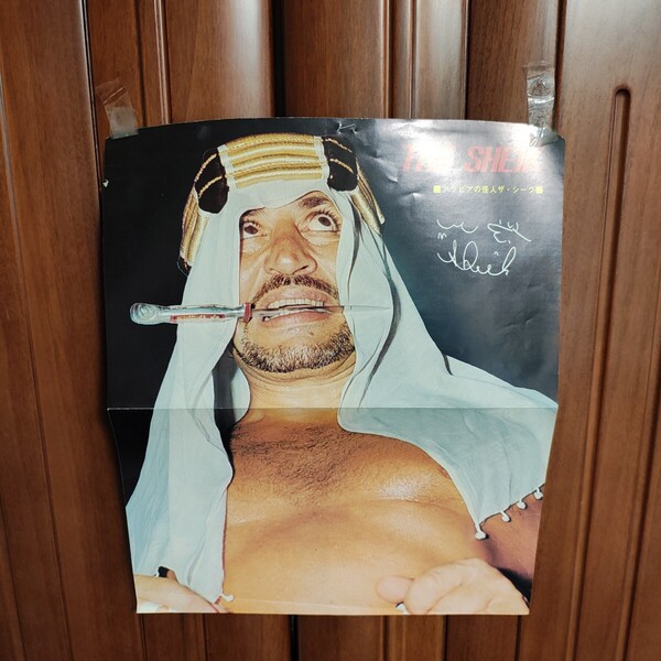 アラビアの怪人 ザシーク THE SHEIK サイン入り ザスポイラー THE SPOILER ルーアルバノ LOU ALBANO 25.5×31㎝ A21