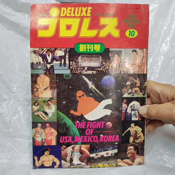 デラックスプロレス 昭和53年10月 創刊号 DELUXE Pro-Wrestling ミルマスカラス 藤波辰巳 A猪木 G馬場 J鶴田 R木村 21×30㎝ A46