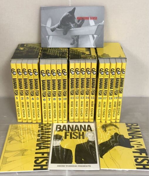 【I336y】《状態良好》BANANA FISH 復刻版BOX 全1~4BOX全20巻吉田秋生本特典完備 非売品ポストカード・写真集付き【中古コミックセット】