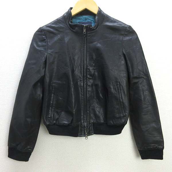 極美品】シップス ラムレザージャケット ライダースジャケット M