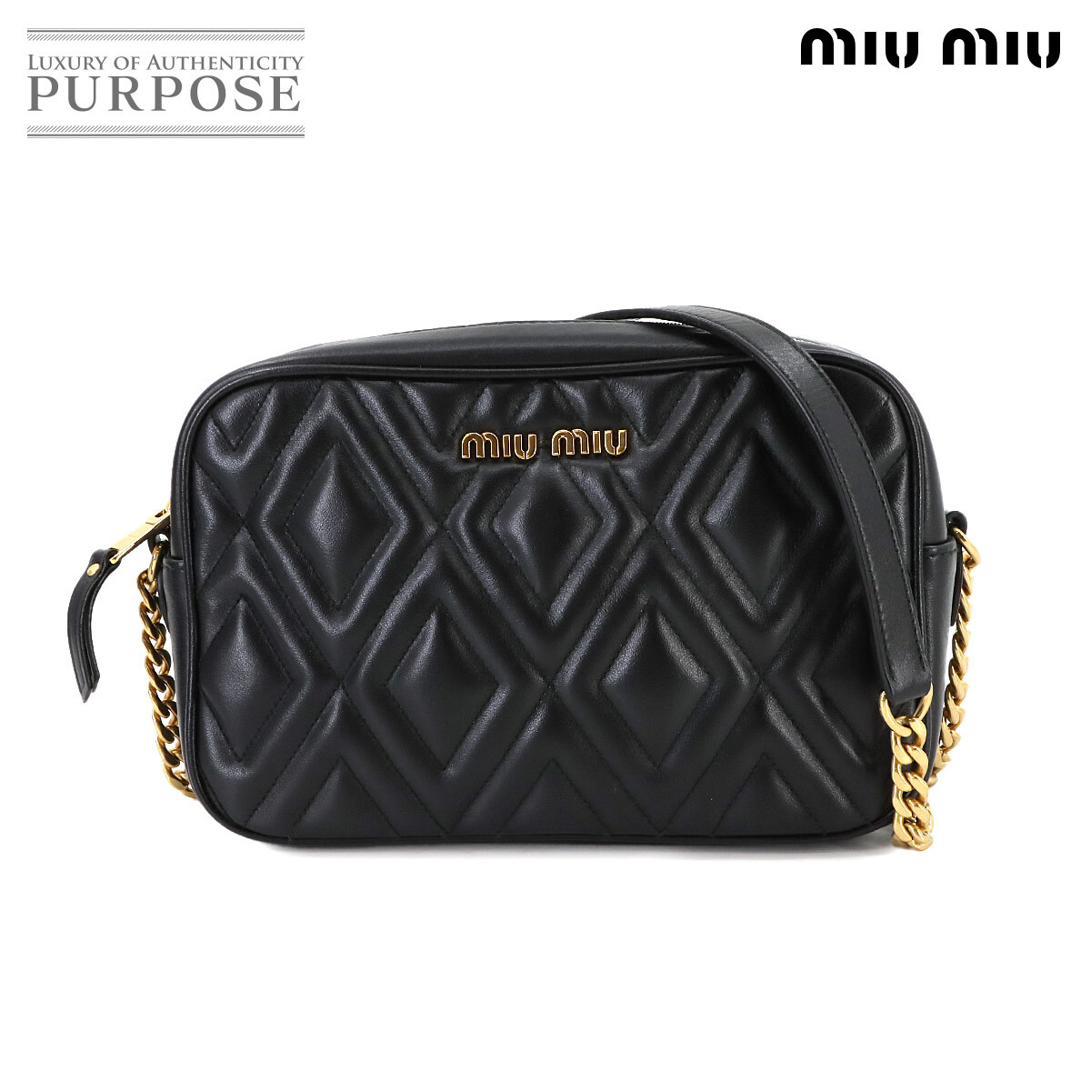 Miu ミュウ ショルダーバッグ ブラック系 レザー レディース