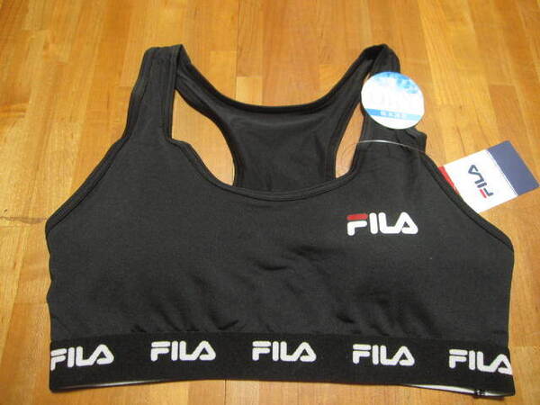 *送料無料*L*FILA*ブラック*ブラジャー*DRY 吸水速乾*フィラ*