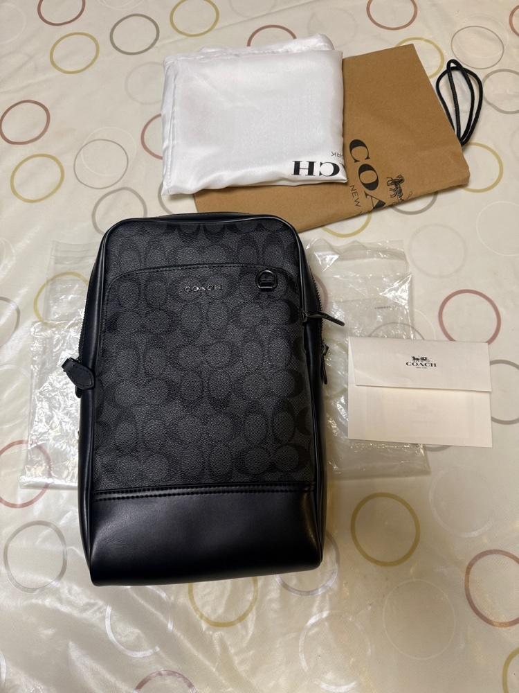 コーチ COACH バッグ ショルダーバッグ F89937 チャコール×ブラック 美品