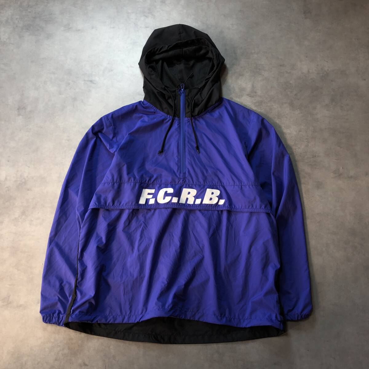 GQ1580◇F.C.R.B. f.c.real bristol : パッカブル アノラックパーカー◇M◇ブルー/黒 NIKE SOPH.