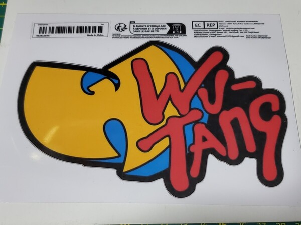 ウータン・クラン│wu-tang clan│HIPHOPステッカー│ラッパー│アメリカン海外雑貨│インポート品│約15cm×9cmほど