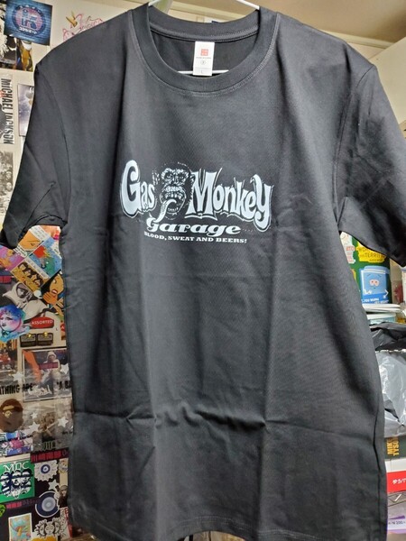 新品│1点のみ│ガスモンキーガレージ│輸入Tシャツ│海外インポート品│サイズL│ブラック│HIPHOP│ストリート│車、カスタムガレージ