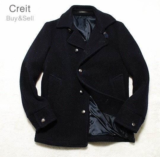 ムッシュニコル 紺ピーコート ウール100% 美品 ムッシュニコル 紺ピーコート ウール100% 美品 - ジャケット