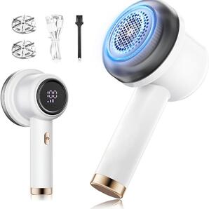 毛玉取り 電動 けだまとり 電動 最新 6枚刃 Type-C充電式 3段階調節可能 高速回転 LCDディスプレイ