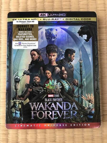 ブラック・パンサー・ワキャンダー・フォレバー Black Panther Wakanda Forever US 4K UHD Blu Ray Marvel