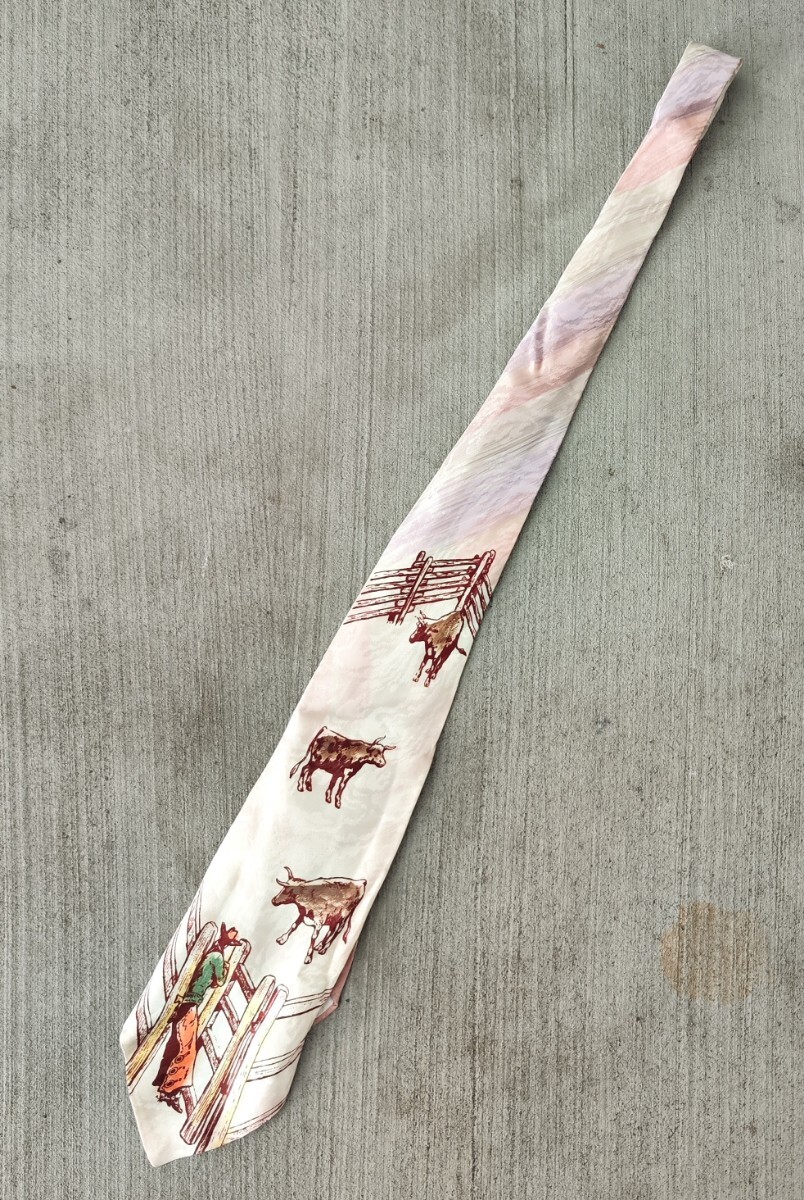 [1点物]アンティークネクタイ　シルク　小物　ビンテージ