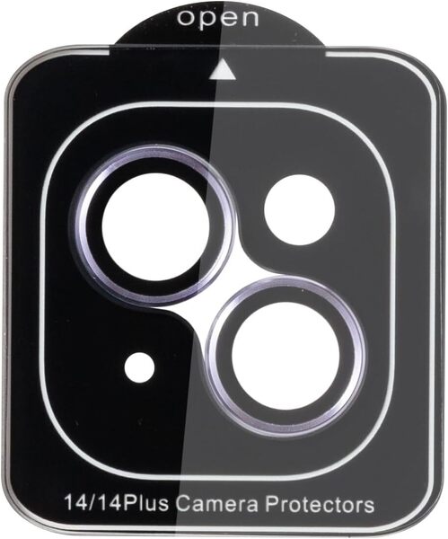 iPhone14/14Plus パープル カメラレンズi保護 Phone14レンズカバー 14Plusレンズカバー カメラレンズカバー ガラスフィルム 独立 I71