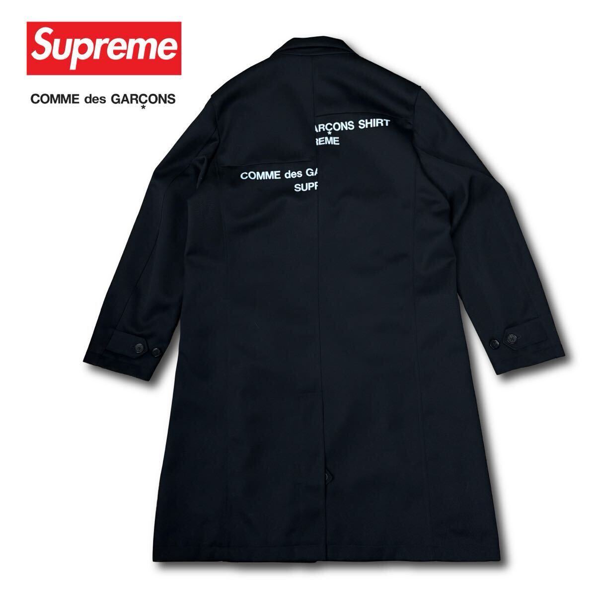 美品 シュプリーム コムデギャルソン コート ブラック L Yahoo!オークション -「supreme comme des garcons コート」の