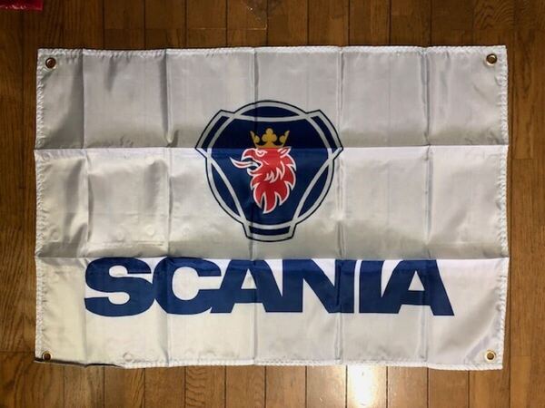 お部屋に!scania SCANIAロゴバナーフラッグ 旗 通常サイズ 送料無料!