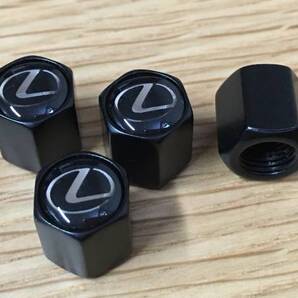 レクサス エアバルブキャップ ブラック LEXUS LS LX GS NX CT g
