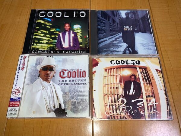 【即決送料込み】クーリオ / Coolio アルバム・シングル4枚セット /Gangsta's Paradise / My Soul / The Return Of The Gangsta / 1.2.3.4.
