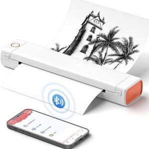A4 モバイルプリンター 熱転写 ポータブルプリンター ビジネス 小型 Bluetooth接続対応 ANDROID IOS PETURAL M08F