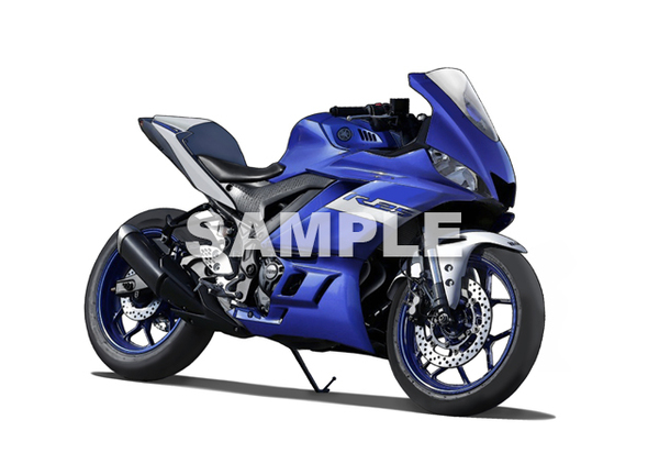 即決送料無料 ヤマハYZF-R25 バイクグラフィック 額付きインテリア雑貨 レース RG43J ディープパープリッシュブルー