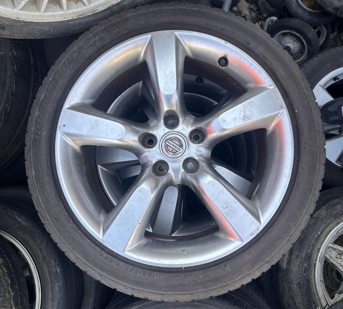 日産 フェアレディZ Z33 純正 アルミホイール2本 245/45R18 5穴