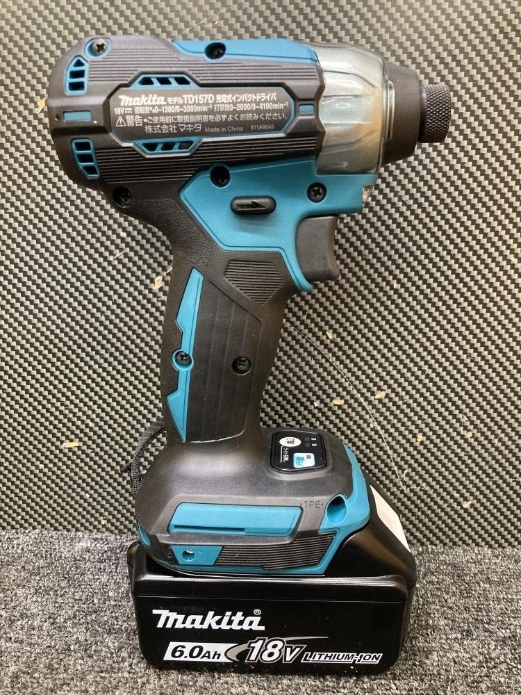 013♪未使用品♪マキタ makita 18V充電式インパクトドライバ TD157DRGX 18V6.0Ahバッテリ+充電器 013♪未使用品♪マキタ makita 18V充電式インパクトドライバ TD157DRGX 18V6.0Ahバッテリ+充電器
