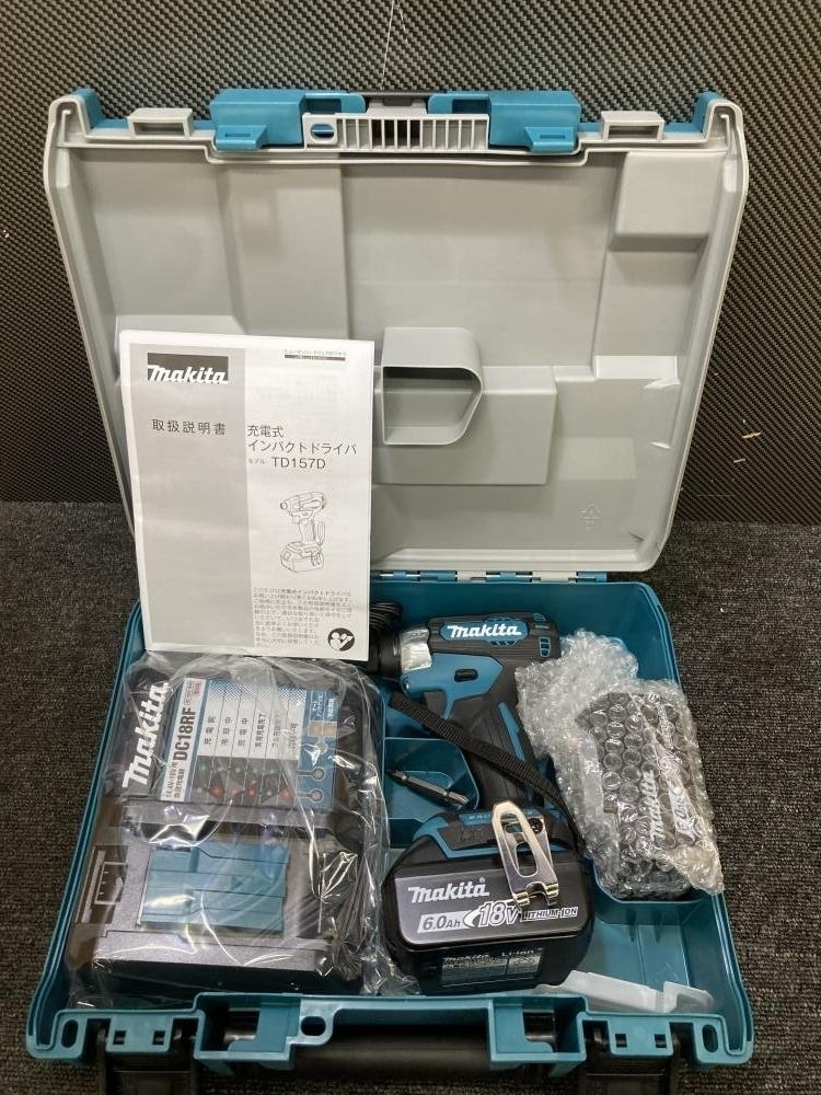 013♪未使用品♪マキタ makita 18V充電式インパクトドライバ TD157DRGX 18V6.0Ahバッテリ+充電器 013♪未使用品♪マキタ makita 18V充電式インパクトドライバ TD157DRGX 18V6.0Ahバッテリ+充電器
