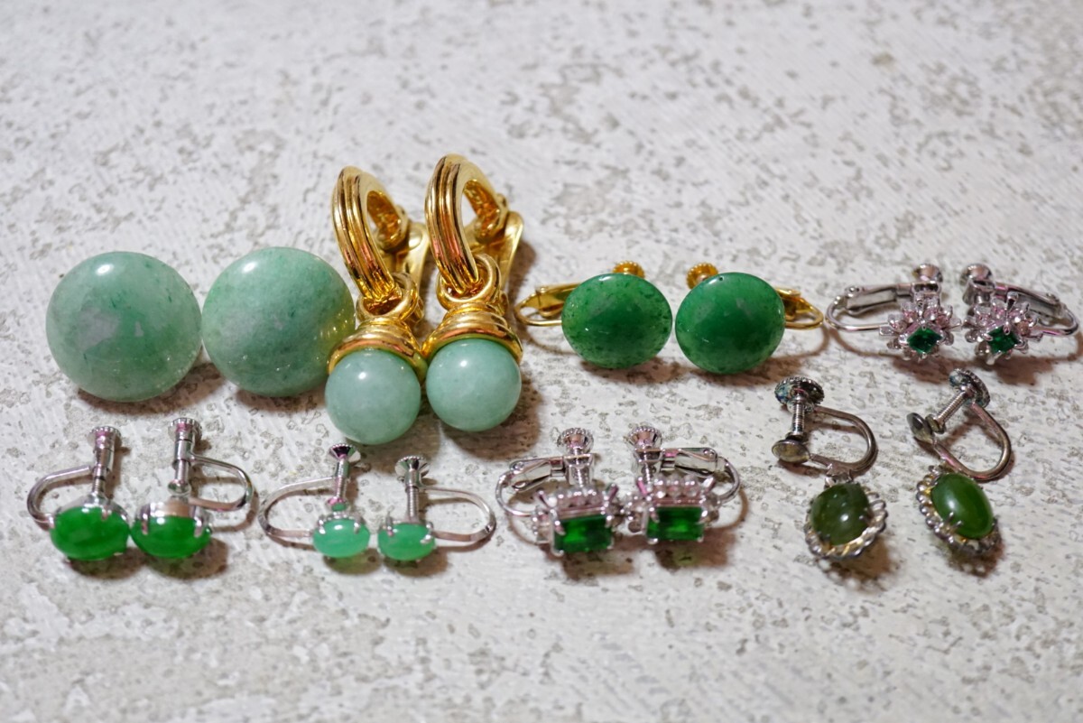 ✴50's vintage style semicylindrical shape earrings