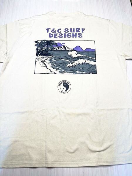 (送料無料)新品未使用品 T&C SURF DESIGNS タウン&カントリー メンズ 半袖丸首Tシャツ☆サイズ4L 胸囲120〜128㎝、身長180-190㎝