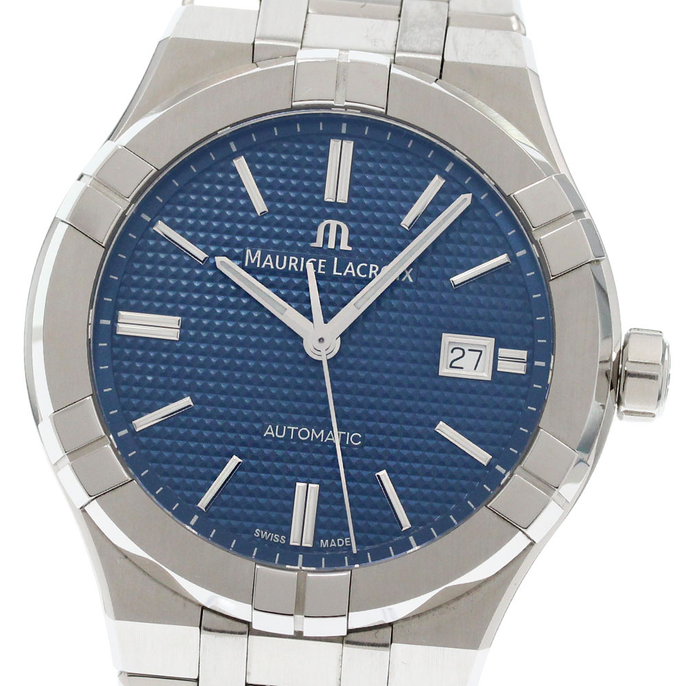 モーリスラクロア MAURICE LACROIX AI6008-SS002-430-2 アイコン オートマティック デイト メンズ 美品 箱・保証書付き_868637