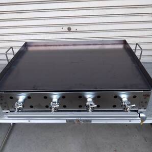 鉄板焼き機 業務用 グリドル グリラー 屋台 出店 750×550 厨房機器 焼物器 店舗 厨房 火床 模擬店 道の駅 タコス 文化学園祭り フチ持手付