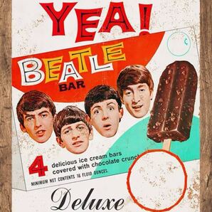 なんと60cm!! ビートルズ / アイスクリーム 復刻ポスター看板 ■ガレージ■新品