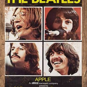 なんと60cm!! ビートルズ レットイットビー 復刻ポスター看板 大型メタル看板