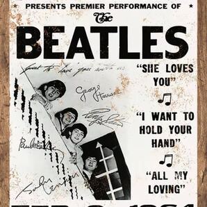 ビートルズ復刻ポスター看板 大型メタル看板■アメリカン・ガレージ■新品