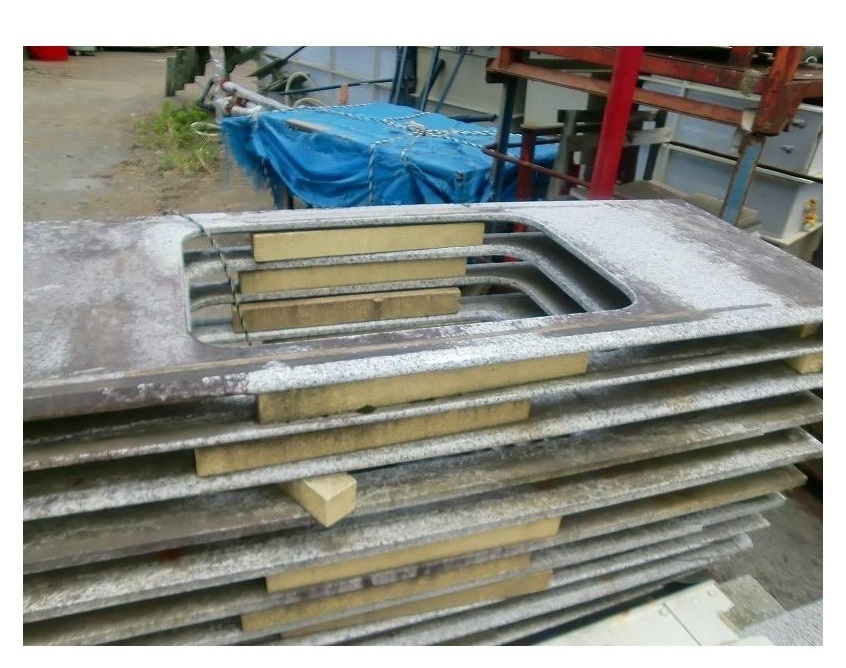 C2【棚010520-1】大理石 穴79×49加工品 新品未使用 185cm長さ 64cm奥行 キッチン ガスコンロ シンクカウンター 出荷時高圧洗浄します